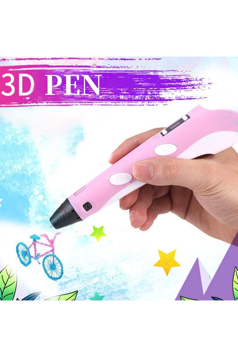 رسم ثلاثي الأبعاد باستخدام شاشة LCD لصنع نماذج خربشات فنية وحرفية - وردي - Image 5