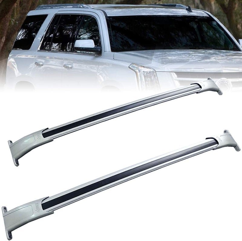 Silver Roof Rack Crossbars Cargo Bars 20152020 for GMC Yukon XL Chevy Tahoe Suburban Escalade ESV