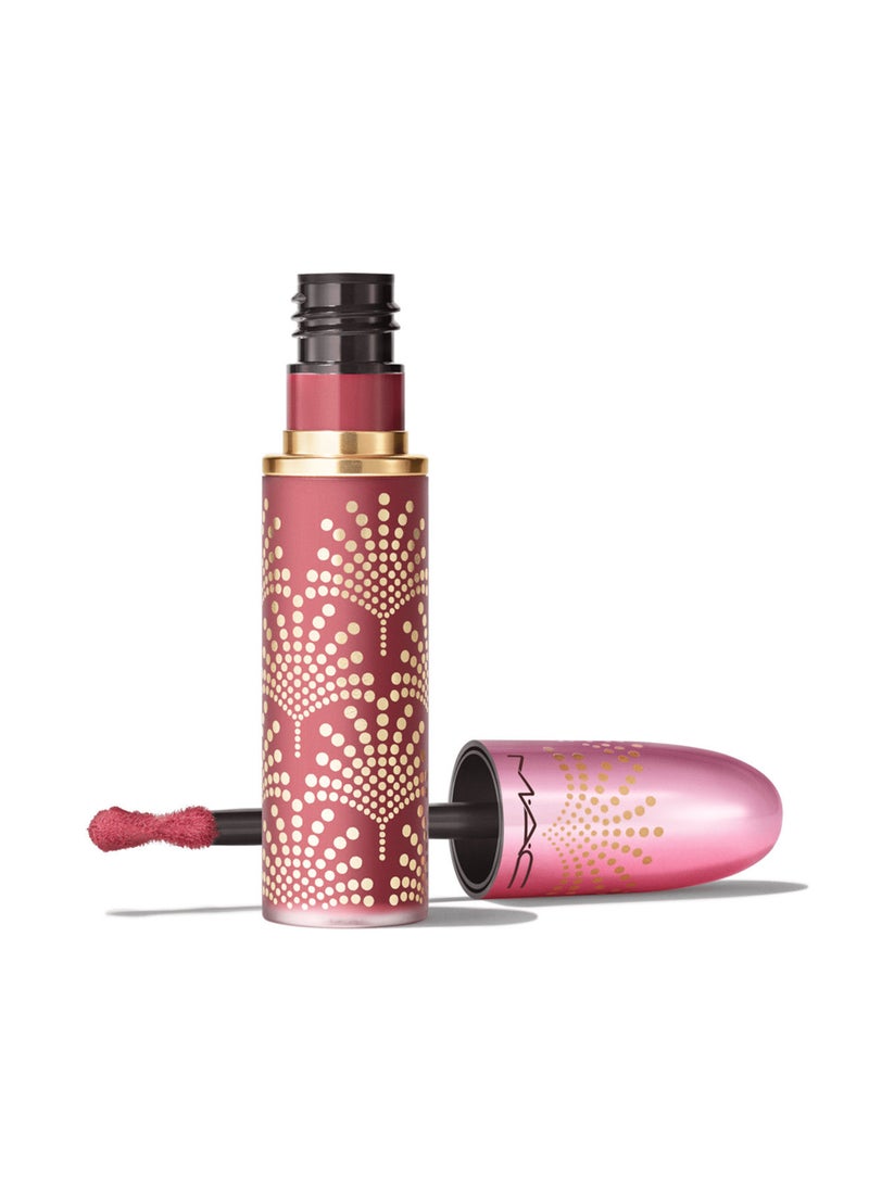 MAC Cosmetics Powder Kiss Liquid Lipcolour / Bubbles & Bows Midtone rose The Best Gift is Me 5mL / 0.15 US fl oz  - Image 1