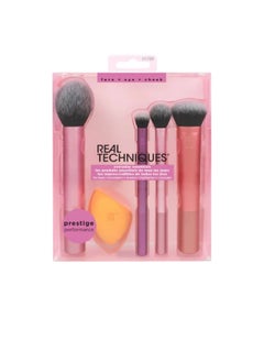 Real Real Techniques Everyday Multi-Use Makeup Brush Set, Multi-Color 
