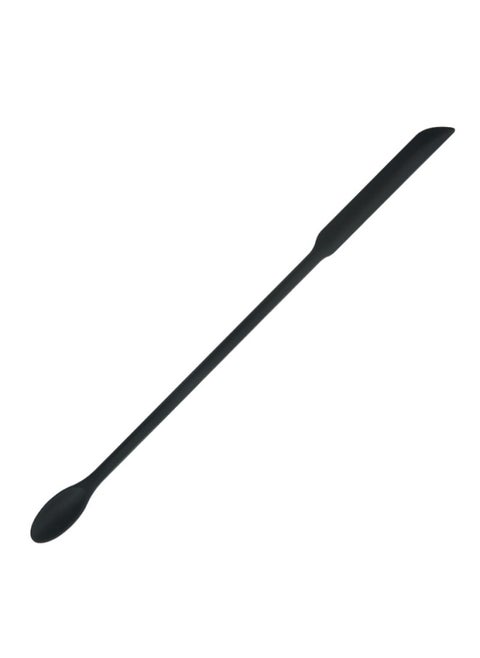 Mini Silicone Double-headed Sharp Scraper Spoon Cosmetic Skin Care Products Extraction Tool Set Including Avocado Jam Scraper-Specifications:Double-head Foundation Shovel Black# Medium