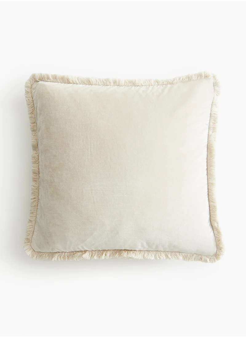 اتش اند ام Fringed Velvet Cushion Cover