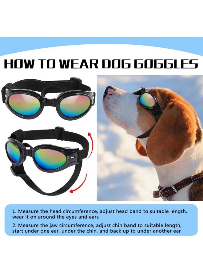 QUMY Dog Sunglasses Dog Goggles for Medium Large Breed Dogs, Wind Dust Fog Protection Eye Wear Pet Glasses with Adjustable Strap for Motorcycle Car Driving Bike Riding Hiking Swimming Over 15lbs Black - Image 4