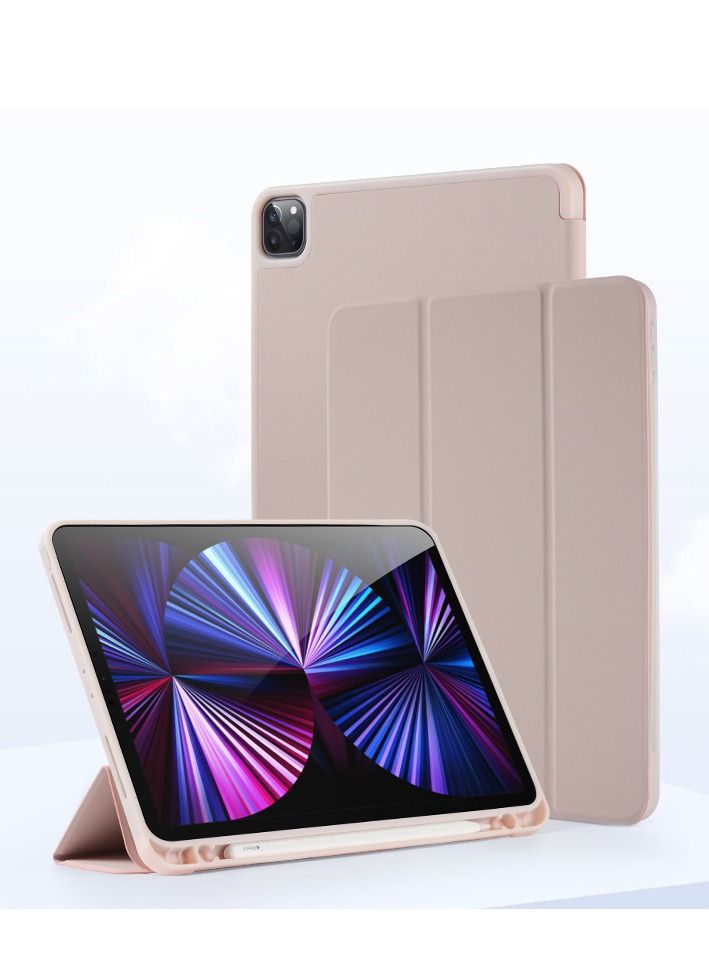 Pink Soft Case Bottom Protective With Pen Slot For iPad