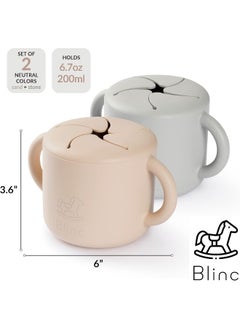 blinc blinc Snack Cups for Toddlers - No Spill Silicone Snack Cup - Non Spillable Baby Food Containers - Cereal Snack Containers for Kids, Baby Essentials  - Image 4