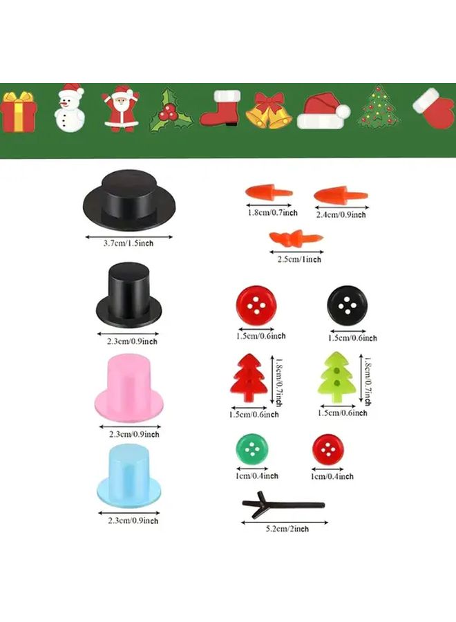 240pcs Assorted Santa Snowman Wine Glass Decorations for Holiday Party Crafts - Image 4