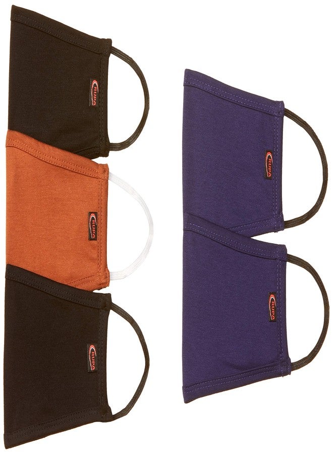 Rupa Unisex's Cotton Cloth Face Mask (Pack of 5) (RF10500FR_Assorted_5 Count (Pack of 1)) - Image 1