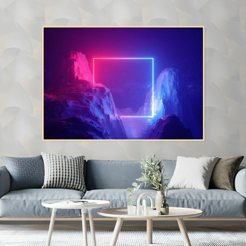 ماركتنا لوحة قماشية بتصميم مودرن مع برواز مجوف مقاس (60×40) قطعة واحدة - Image 1