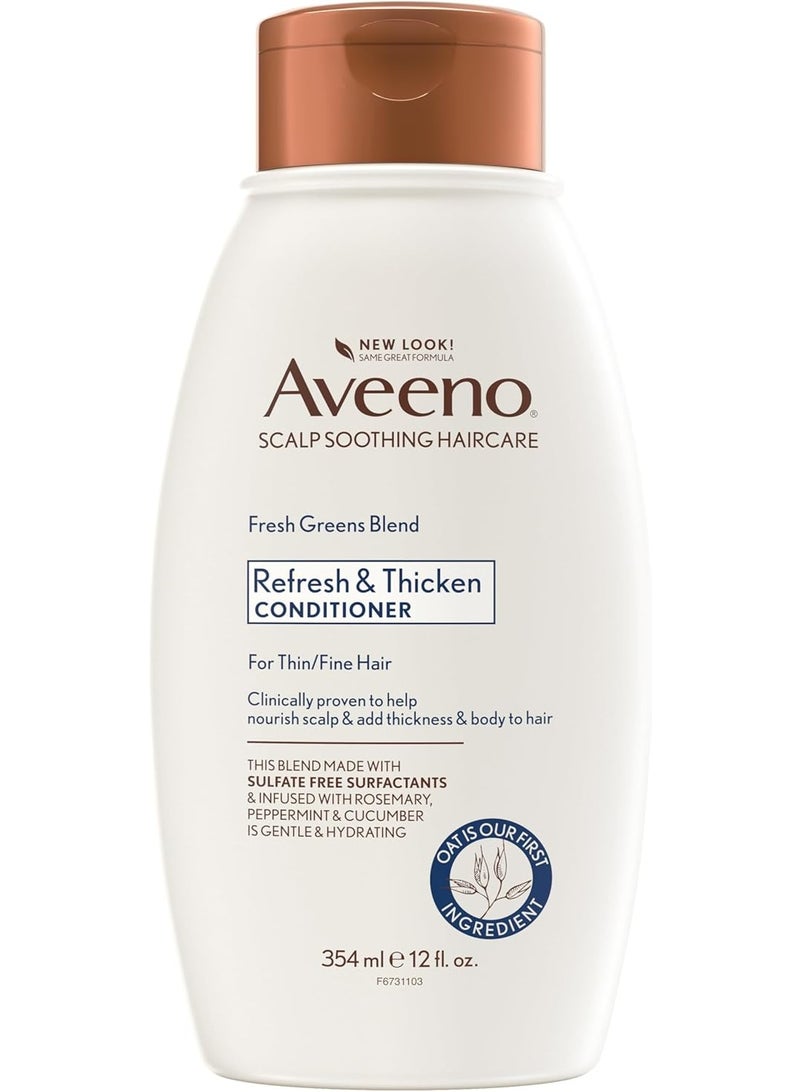 Aveeno, Fresh Greens Blend Sulfate-Free Conditioner with Rosemary, Peppermint & Cucumber, Paraben-Free, 12oz (354ML) - Image 1
