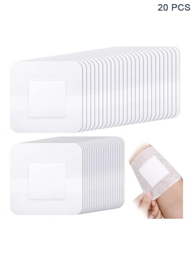 HY - Waterproof Adhesive Island Dressing [Pack of 20], 4" x 4" Sterile Island Wound Dressing, Breathable Bordered Gauze Dressing, Individually Wrapped Latex Free Bandages with Non-Stick Central Pad - Image 1