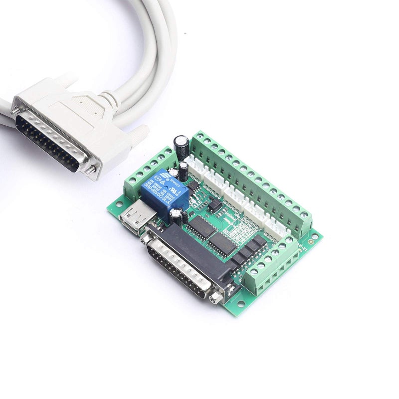 DEVMO 5 Axis CNC Interface Adapter Breakout Board for Stepper Motor Driver Mach3 DB25