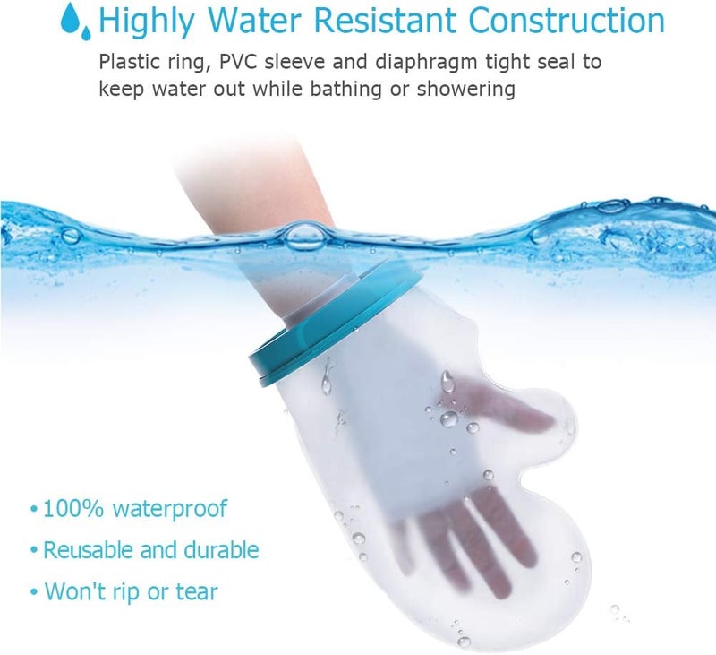 comfrt Hand Cast Cover for Shower Bathing, Waterproof Cast Protector Reusable Wrist Cast Sleeve Bag Keep Bandage Cast Dry for Adult Hand, Kids Arm, Fingers, Wound, Burn - Image 2
