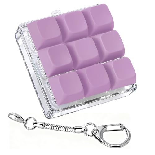Axlksia Keyboard Fidget Toy Fidget Clicker Keyboard Fidget Keychain Button Fidget Gifts for Adults to Relieve Stress and Pass Time Style J - Image 1