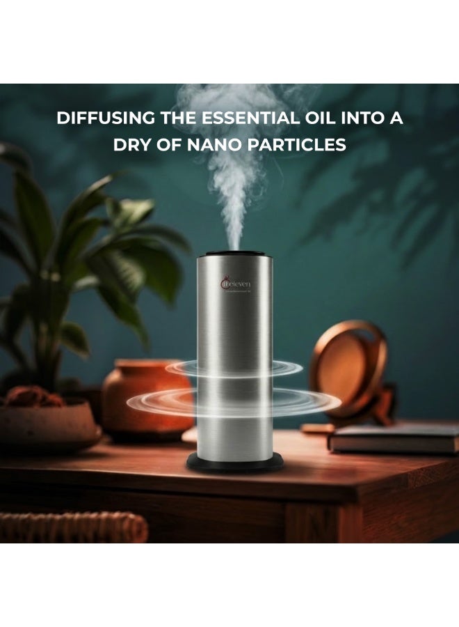 Eleven Scent A5 Silver Scent Diffuser Essential Oil Diffuser Luxury Aroma Diffuser Quiet Air Freshener Home Office Car Fragrance Machine Long Lasting Scent Modern Design Eleven Scent - Image 3