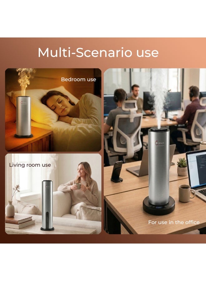 Eleven Scent A5 Silver Scent Diffuser Essential Oil Diffuser Luxury Aroma Diffuser Quiet Air Freshener Home Office Car Fragrance Machine Long Lasting Scent Modern Design Eleven Scent - Image 5
