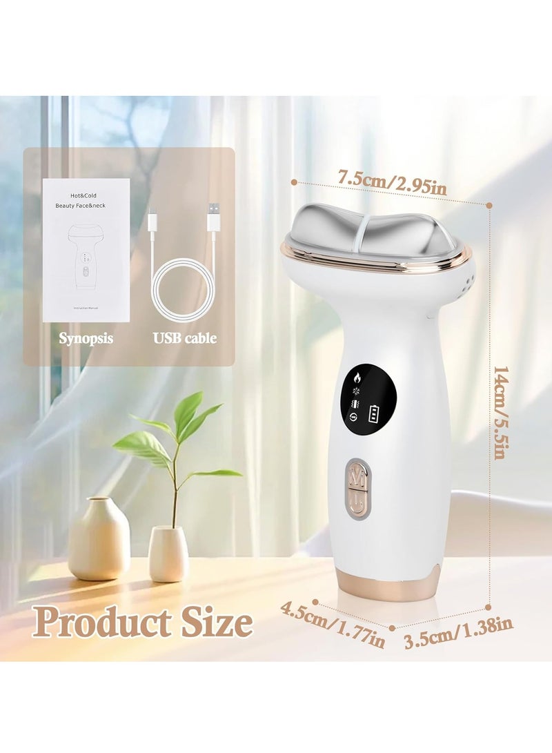 إسكدنيا جهاز تدليك الوجه غوا شا الكهربائي لمكافحة التجاعيد، مزود بـ 7 أوضاع، جهاز تجميل مضاد للتجاعيد مع اهتزازات حرارية وباردة، 7 ألوان من يوغا الوجه بتقنية EMS للعناية بالبشرة وتحسينها. - Image 5