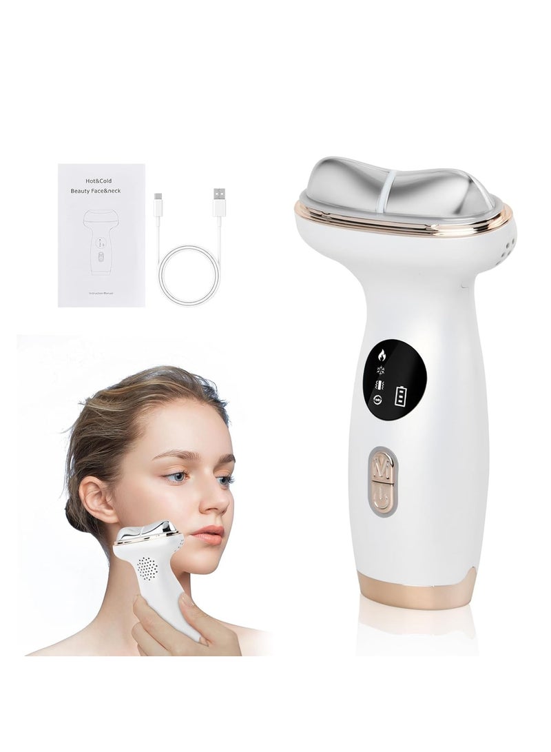 إسكدنيا جهاز تدليك الوجه غوا شا الكهربائي لمكافحة التجاعيد، مزود بـ 7 أوضاع، جهاز تجميل مضاد للتجاعيد مع اهتزازات حرارية وباردة، 7 ألوان من يوغا الوجه بتقنية EMS للعناية بالبشرة وتحسينها. - Image 3