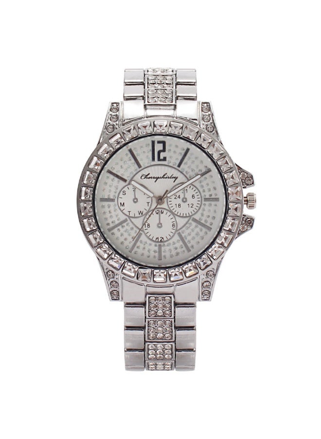 مارك وارفيلد الرجل الجديد Fashion Full Diamond Three Eye Diamond Inlaid Men's Watch