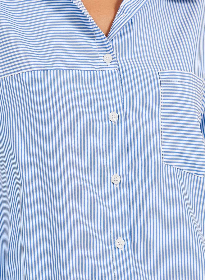 Take Two Striped Pocket Detail Regular Fit Shirt by Styli