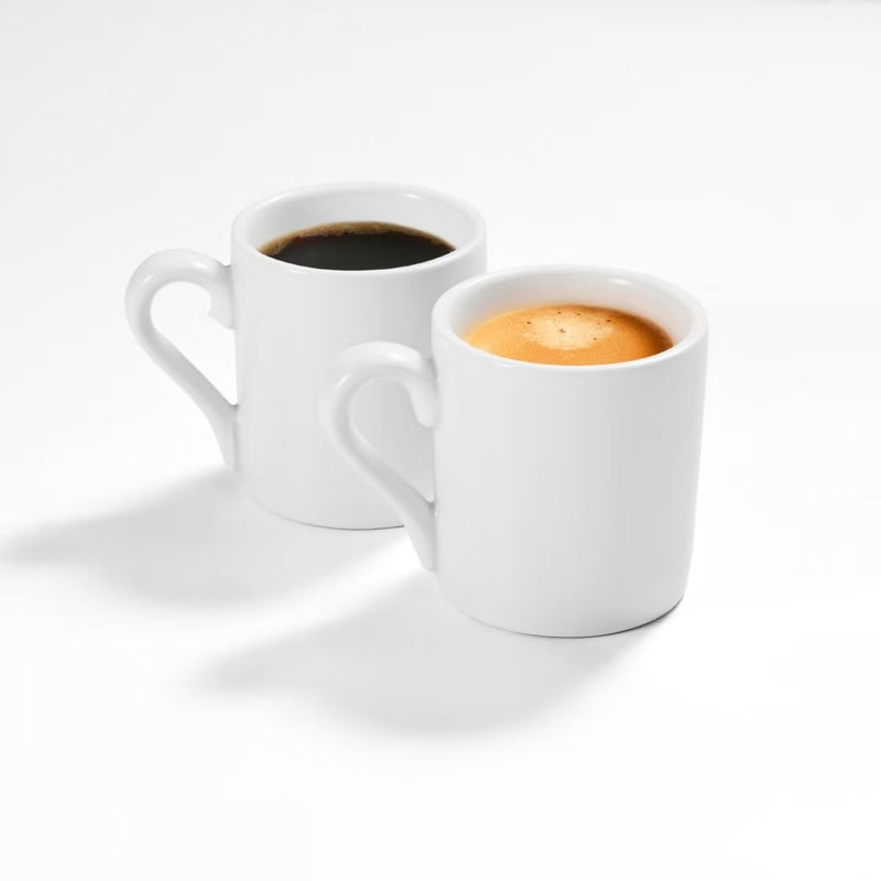 Stylusella Pure White Ceramic Espresso Cup (2 oz/60 ml), set of two - Image 1