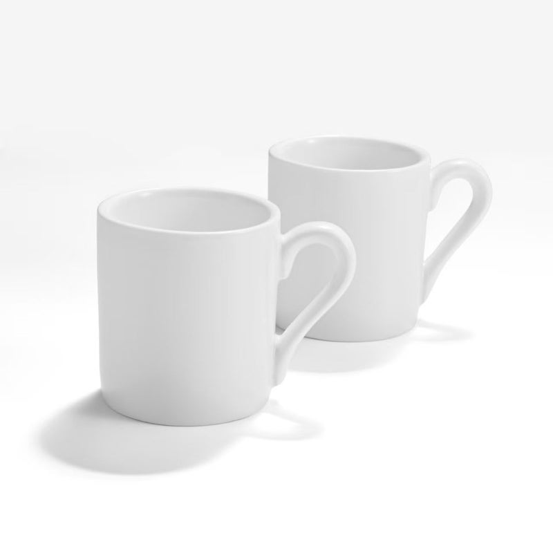 Stylusella Pure White Ceramic Espresso Cup (2 oz/60 ml), set of two - Image 2