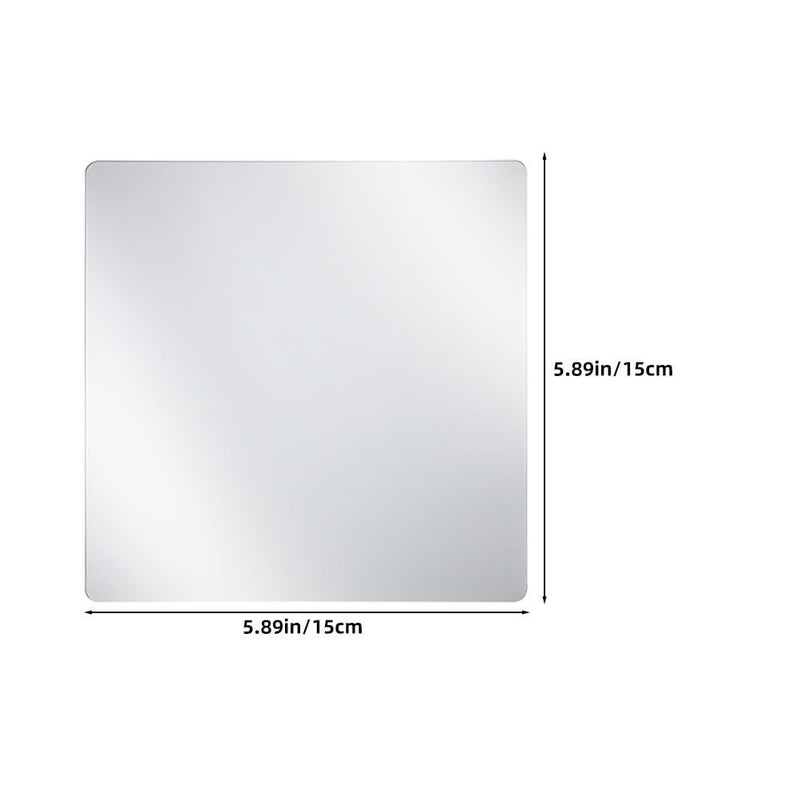 8pcs Self Adhesive Acrylic Mirror Tiles 15cm x 15cm Flexible Wall Stickers Frameless Small Decor - Image 5