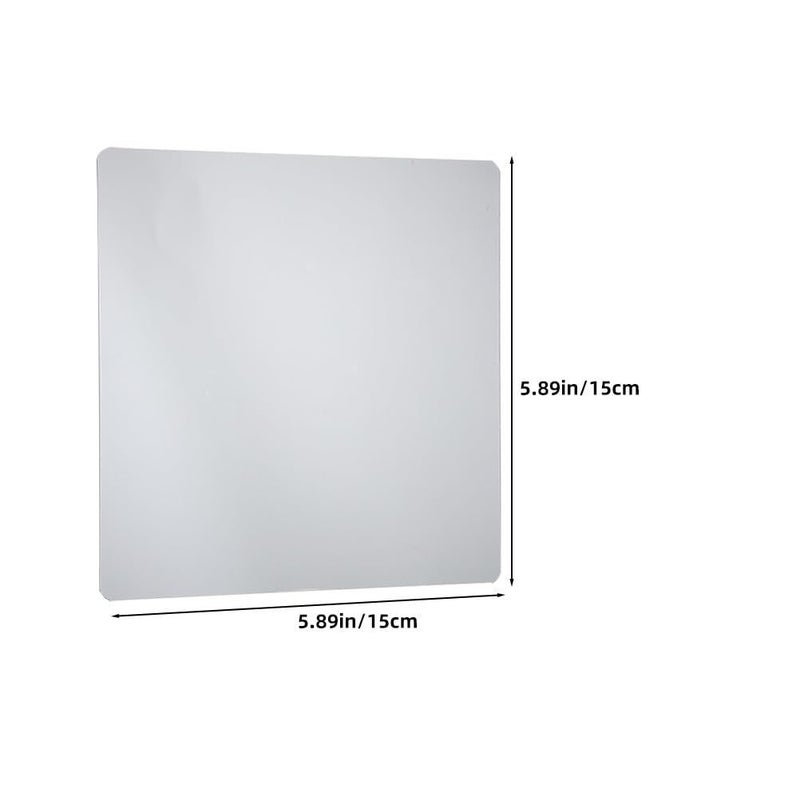 8pcs Self Adhesive Acrylic Mirror Tiles 15cm x 15cm Flexible Wall Stickers Frameless Small Decor - Image 3