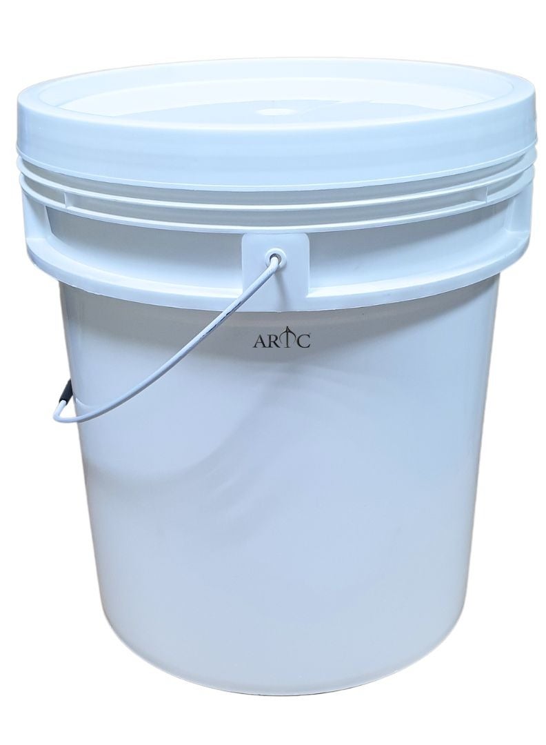 ARTC 3PCS All Purpose Food Grade BPA Free Heavy Duty Plastic Pail Paint Bucket 18 LTR White - Image 4