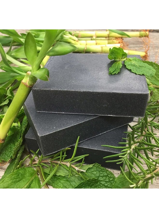Chagrin Valley Soap & Salve - Organic Natural Shampoo Bar (Rosemary Mint Charcoal, 1 Bar) - Image 1