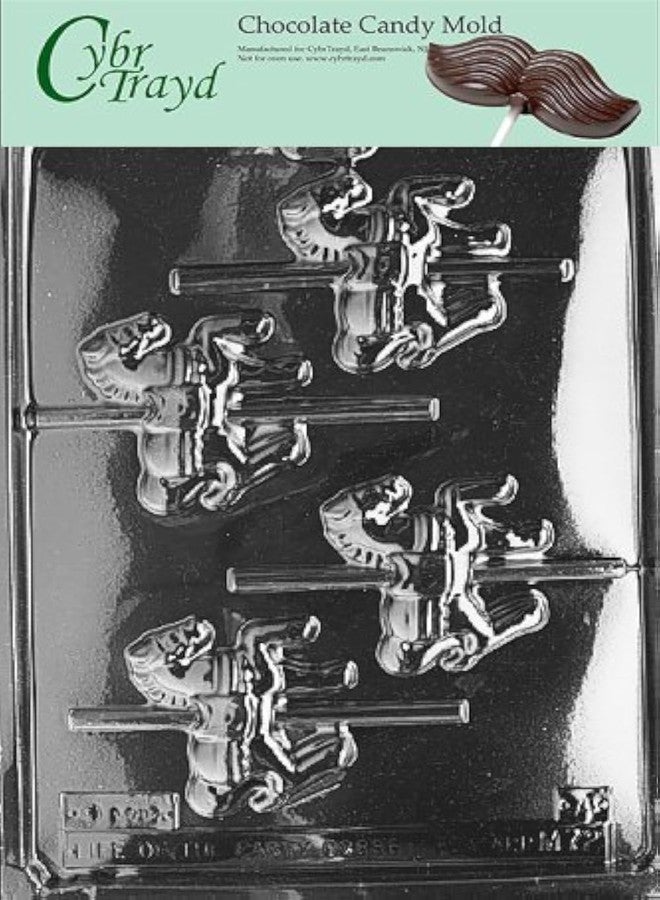 Cybrtrayd Carousel-Horses Chocolate Candy Mold with Exclusive Cybrtrayd Copyrighted Chocolate Molding Instructions