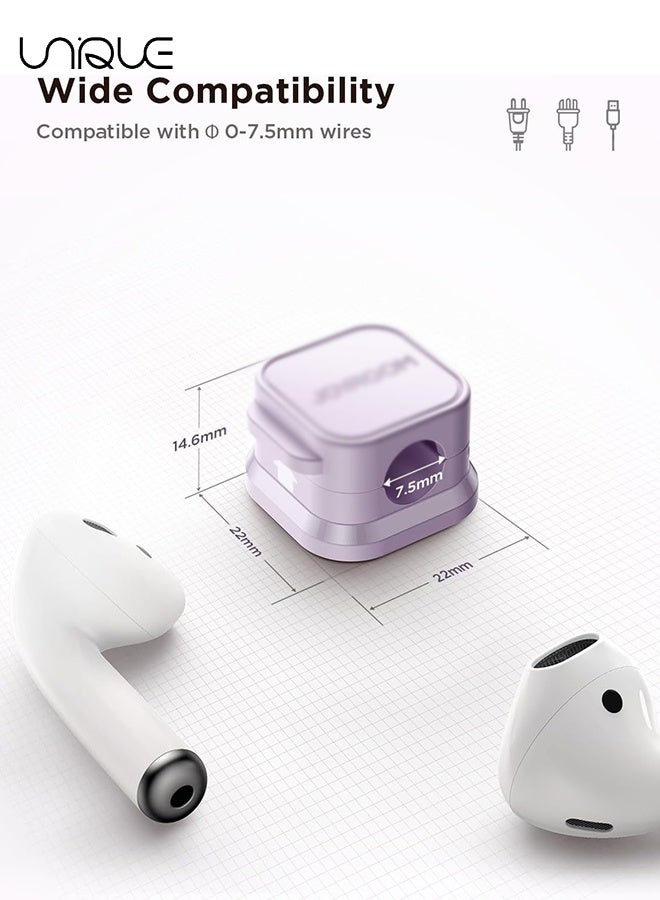 Unique 3 Pack Magnetic Cable Clips [Cable Smooth Adjustable] Cord Holder, Under Desk Cable Management, Adhesive Wire Holder Keeper Organizer for Home Office Desk Phone Car Wall Desktop Nightstand（Purple） - Image 2