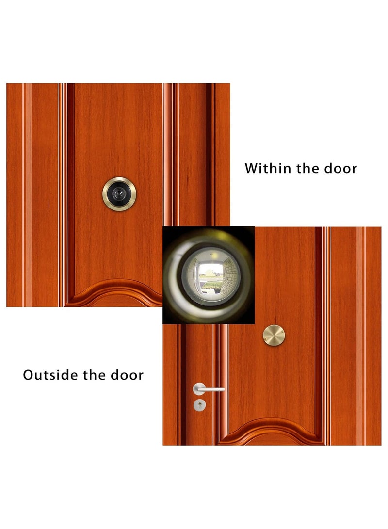 KASTWAVE Safety Door Viewer, Solid Brass 200-degree Door Viewer/Peephole with Heavy Duty Rotating Privacy Cover for 35-60mm Thickness Doors, Durable Door Viewer for Home Office Hotel (Gold)  - Image 2