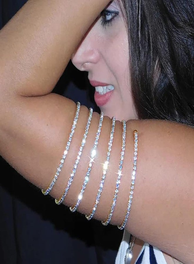 Suyi Arm Cuff for Women Multilayer Rhinestone Upper Arm Bracelet Bangle Gold 2 - Image 4