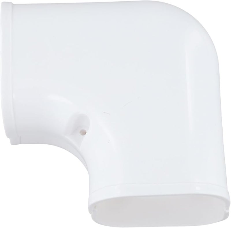 طقم قناة كابلات PVC لتكييف الهواء المنفصل والمركزي، زاوية مسطحة 90 درجة مقاومة للطقس باللون الأبيض - Image 2