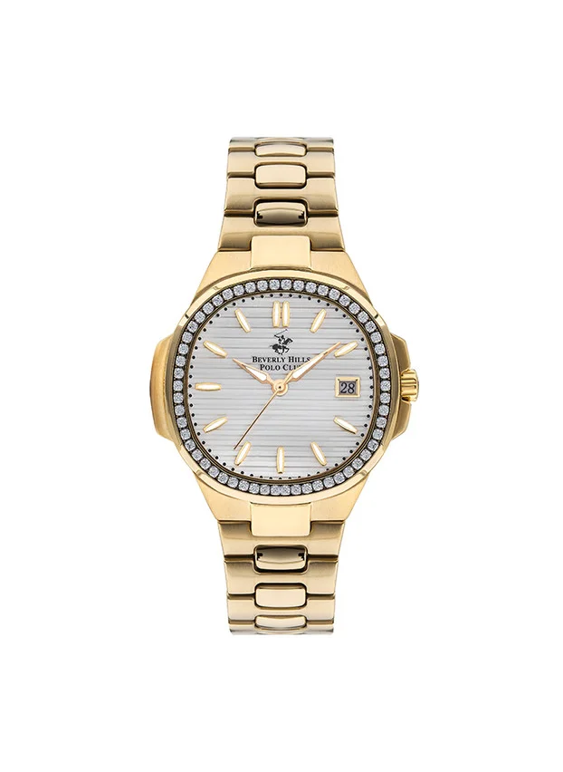 BEVERLY HILLS POLO CLUB Beverly Hills Polo Club BP3320X.130 Women's Analog Display Watch & Metal Strap Gold