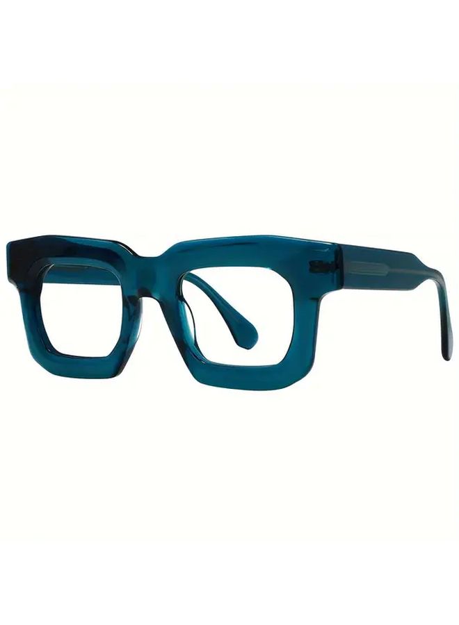 FYTOO Women Blue Square Acetate Fashion Glasses Lightweight Casual Stylish - Image 5