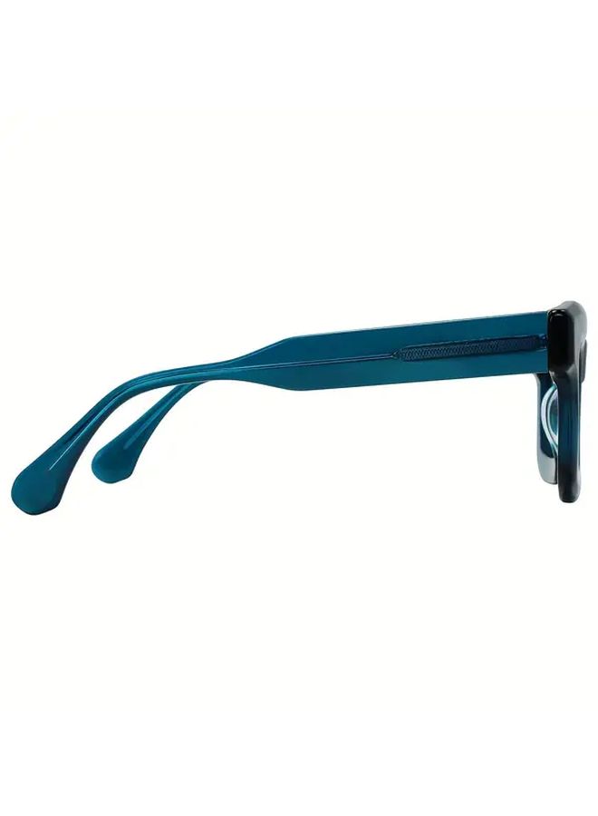 FYTOO Women Blue Square Acetate Fashion Glasses Lightweight Casual Stylish - Image 4
