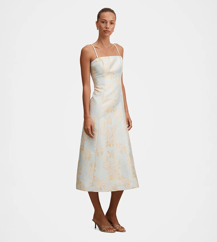 فورايفر نيو Charlotte Floral Jacquard Midi