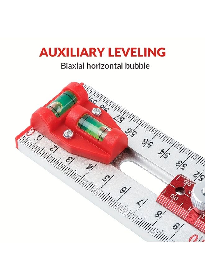 90 Degree Right Angle Square 24 Inch Adjustable T Square 4 In 1 Drilling Positioning Guide - Image 5