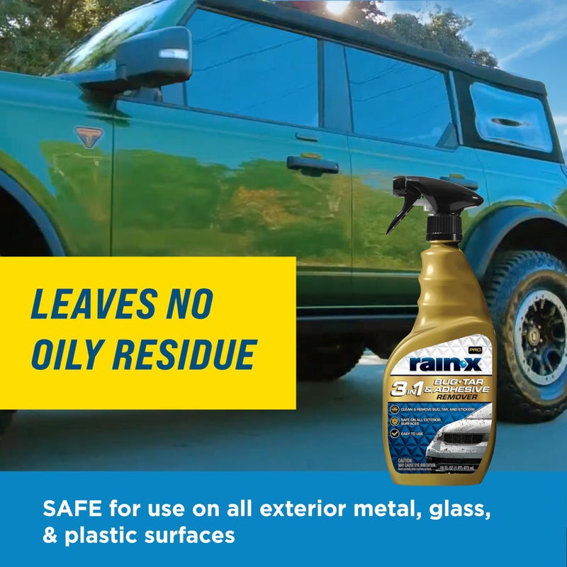 Rain-X Pro 620213 3-in-1 Bug, Tar and Adhesive Remover, 16oz - Premium Bug, Tar and Adhesive Remover to Help Clean and Remove Sticky Contaminants - Image 5