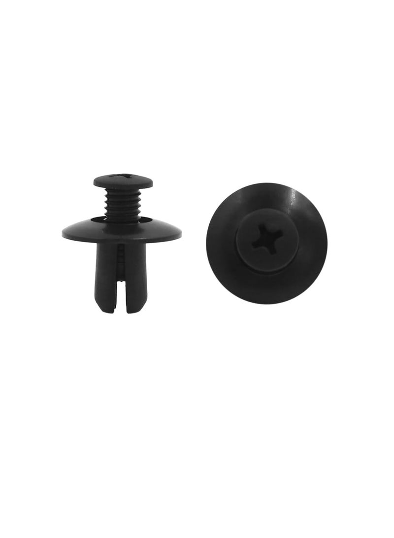 50 Pcs Black Plastic Rivet Push-Type Expansion Screw Fastener Clips, 9mm Car Panel Clips, Durable Auto Body Trim Retainer, Long-Lasting Vehicle Fasteners - Image 2