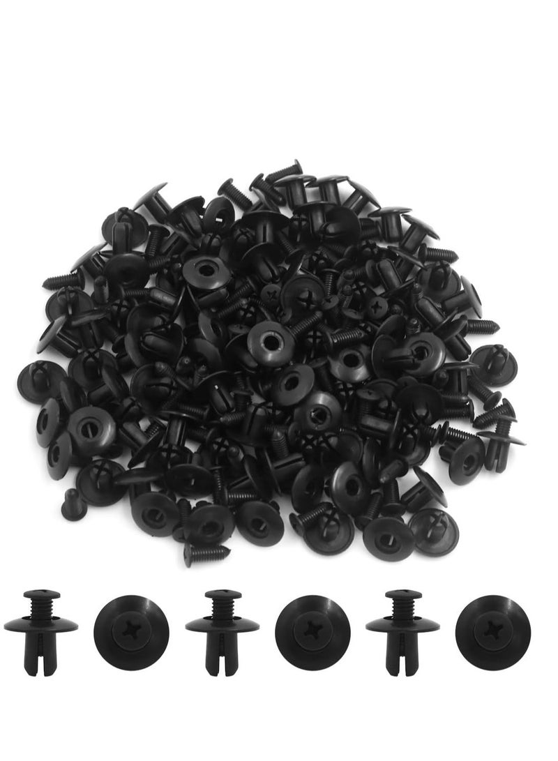 50 Pcs Black Plastic Rivet Push-Type Expansion Screw Fastener Clips, 9mm Car Panel Clips, Durable Auto Body Trim Retainer, Long-Lasting Vehicle Fasteners - Image 1