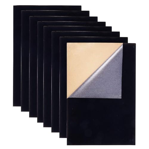 BENECREAT 20PCS Halloween Black Velvet Fabric Sticky Back Adhesive Back Sheets A4 Sheet 83 x 118 SelfAdhesive Durable Water Resistant MultiPurpose for Festival Art and Craft Making - Image 1