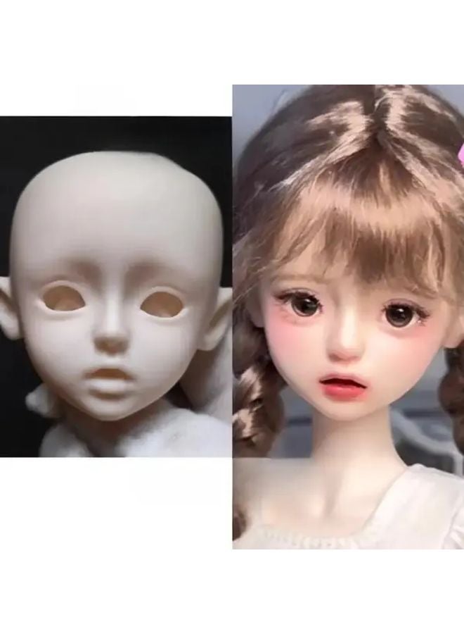 Customizable Realistic Six Part Open Face Blank Head MJD Doll With Replaceable Eyes Lanlan Color - Image 5