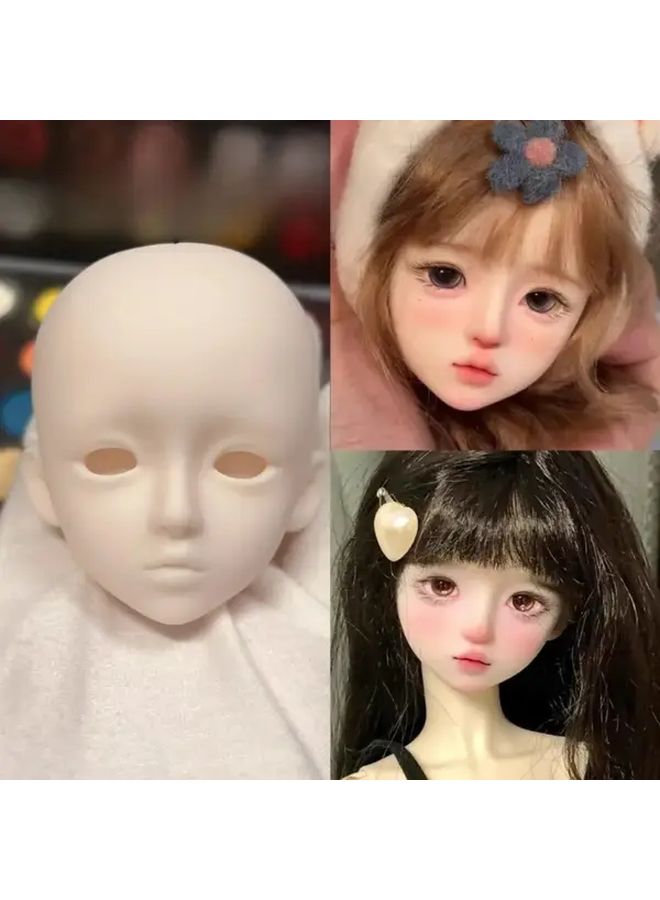 Customizable Realistic Six Part Open Face Blank Head MJD Doll With Replaceable Eyes Lanlan Color - Image 1