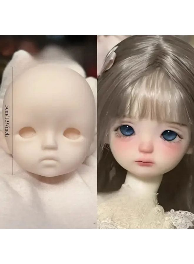Customizable Realistic Six Part Open Face Blank Head MJD Doll With Replaceable Eyes Lanlan Color - Image 4