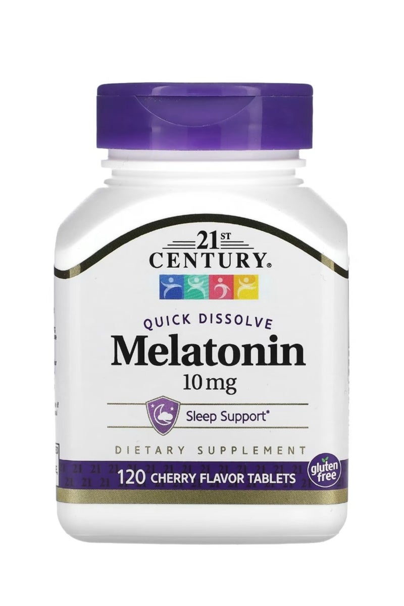 21st Century Quick Dissolve Melatonin Cherry 10 mg 120 Tablets - Image 1