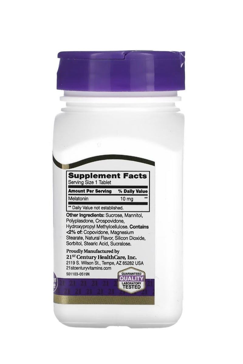 21st Century Quick Dissolve Melatonin Cherry 10 mg 120 Tablets - Image 2