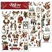 CATaireen Rub On Transfers for Crafts Pressure Transfer Stickers Fit Cloth Glass Acrylic Wood Furniture Stone Scrapbooking Stuff Small Vintage Junk Journal Supplies Christmas Numbers Alphabet - Image 2