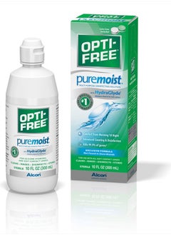Opti-Free Puremoist Multi-Purpose Disinfecting Solution with Lens Case, 10-Ounces, 10 FL Oz (Pack of 1)  - Image 1